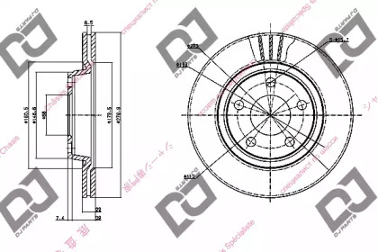 Тормозной диск DJ PARTS BD1173